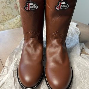 NWT Brand new Justin Roper Boots 3404.  Tan kiddle discontinued model. 11.5 EE